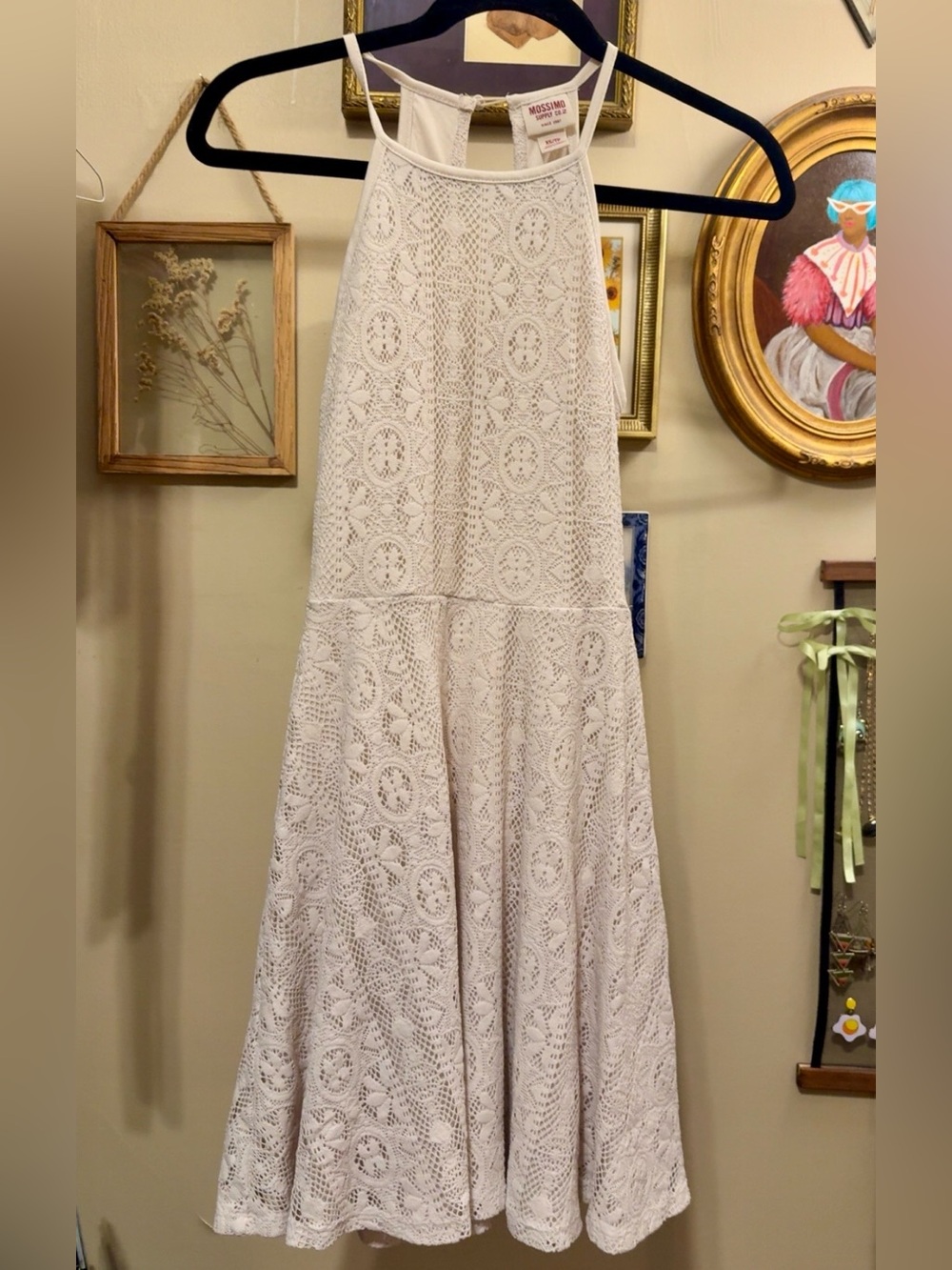 Mossimo White Lace Halter Dress